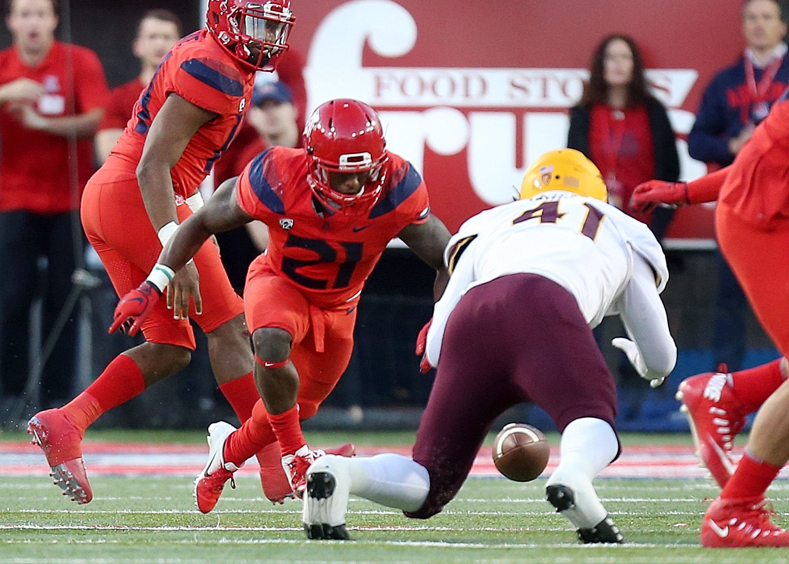 J.J. Taylor fumble